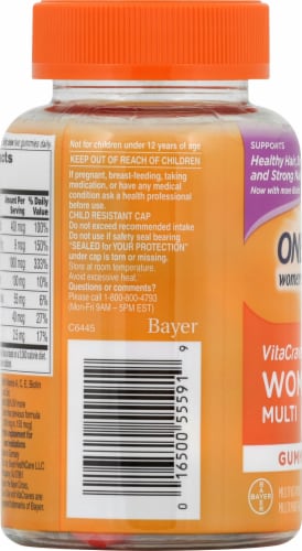One A Day Women's VitaCraves Multivitamin Gummies Perspective: left