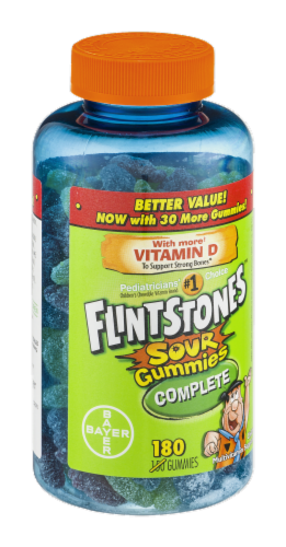 Flinstones Complete Multivitamin Sour Gummies 180 Count Perspective: left