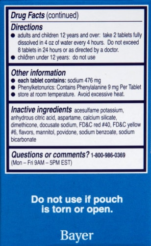 Alka-Seltzer Plus Orange Cold Tablets Perspective: left