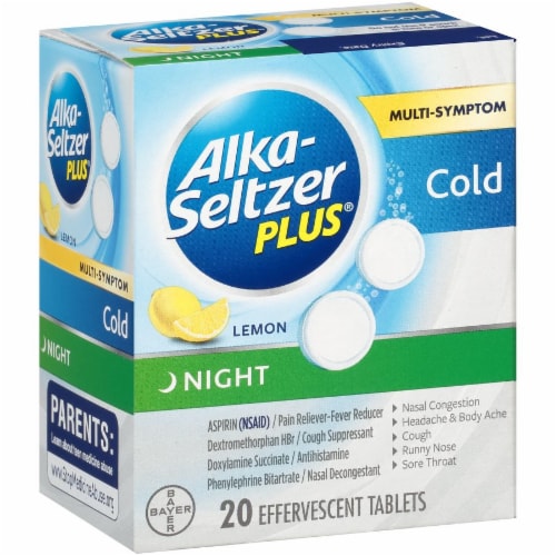 Alka-Seltzer Plus Night Tabs Perspective: left