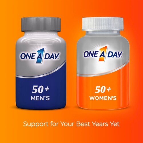 One A Day® Women's 50+ Healthy Advantage Multivitamin / Multimineral Supplemental Tablets Perspective: left