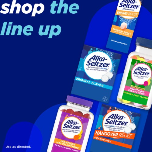 Alka Seltzer® Lemon Lime Antacid Effervescent Tablets Perspective: left