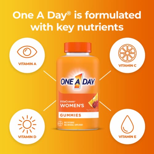 One A Day® VitaCraves® Women's Multivitamin Gummies Perspective: left