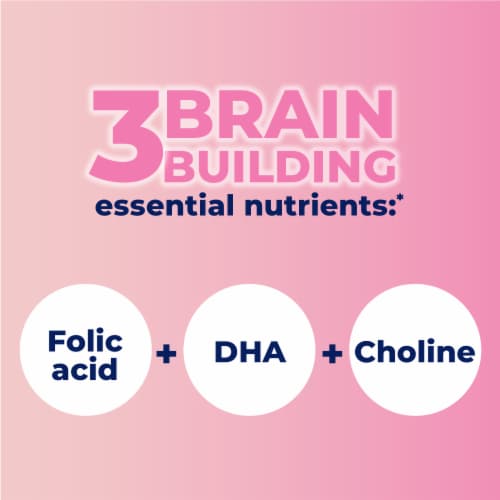 One A Day® Prenatal Advanced Prenatal Multivitamin Softgels & Prenatal Choline Tablets Perspective: left