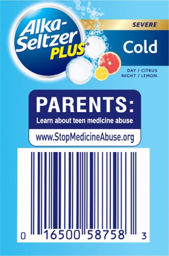 Alka-Seltzer Plus® Lemon & Citrus Cold Day and Night Tablets Perspective: left