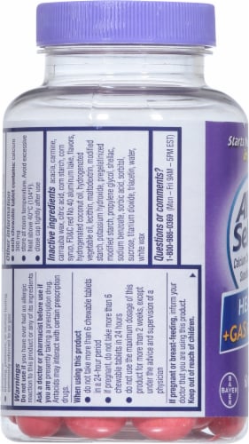 Alka-Seltzer® Heartburn and Gas Relief Tropical Punch Flavored Chewable Tablets Perspective: left