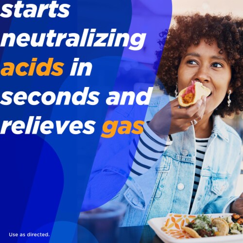 Alka-Seltzer® Heartburn+Gas ReliefChews® Tropical Fruit Chewable Antacid Tablets Perspective: left