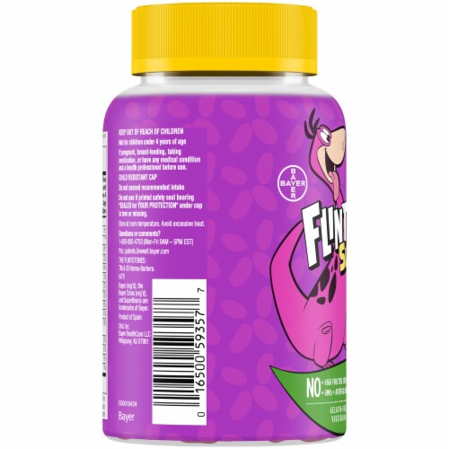 Flintstones™ SuperBeans™ Kids Multivitamin with Immunity Support with Vitamins A B C D Iodine & Zinc Perspective: left