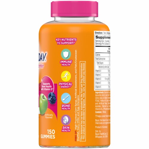 One A Day® VitaCraves® Teen Gummies for Her Perspective: left
