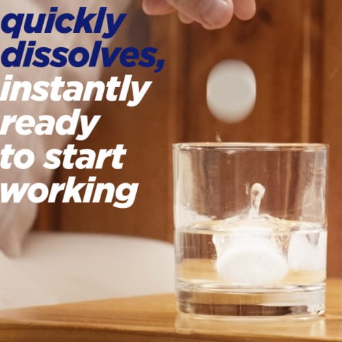 Alka-Seltzer Plus® Strawberry Honey Cold and Flu Medicine Perspective: left