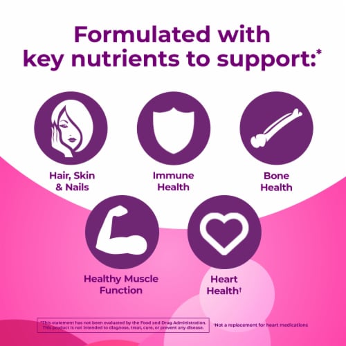 One A Day® Multi + Hair, Skin, and Nail Support Multivitamin Gummies Perspective: left