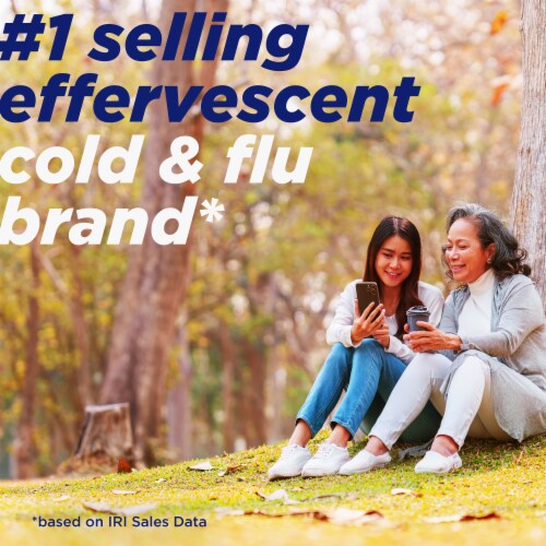 Alka-Seltzer Plus® Severe Cold & Cough PowerFast Fizz™ Citrus Effervescent Tablets Perspective: left