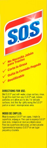 Clorox® S.O.S.® Soap-Filled Reusable Steel Wool Pads Perspective: left