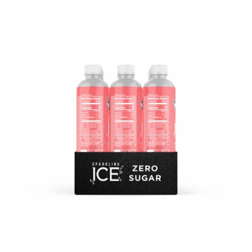 Sparkling Ice® Pink Grapefruit Flavored Sparkling Bottled Water Perspective: left