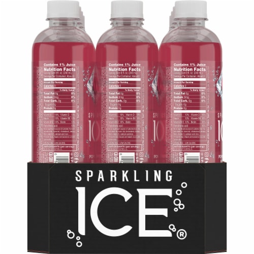Sparkling Ice® Pomegranate Blueberry Sparkling Water Perspective: left