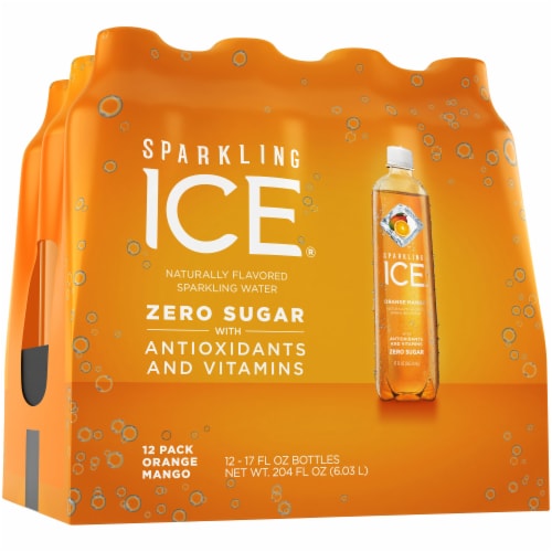 Sparkling Ice® Orange Mango Flavored Sparkling Bottled Water Perspective: left