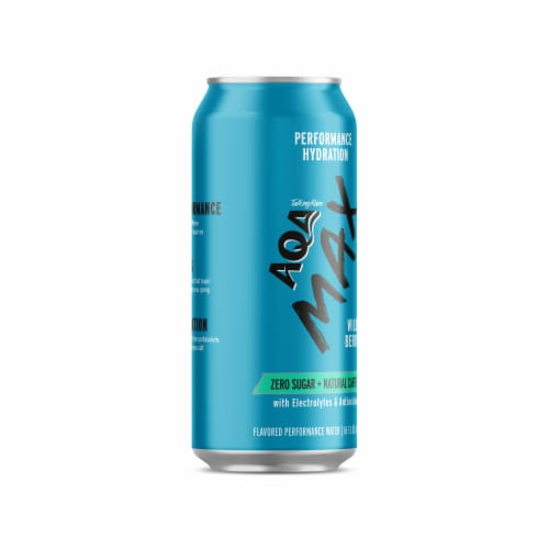 Talking Rain AQA Max™ Wild Berry Zero Sugar + Natural Caffeine Perspective: left