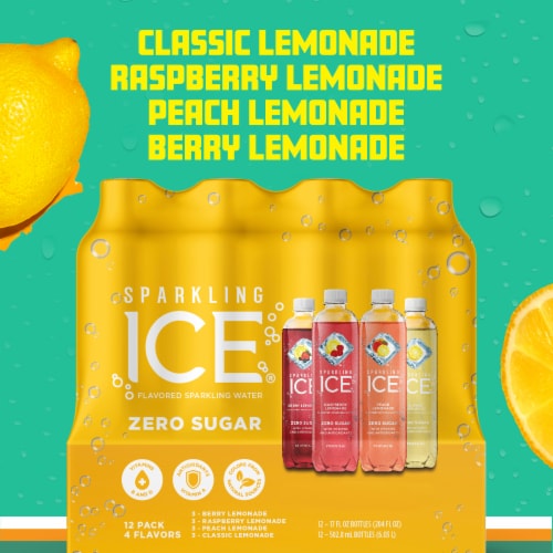 Sparkling Ice Lemonade Variety Pack Perspective: left
