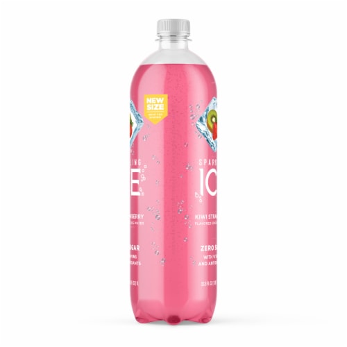 Sparkling Ice® Kiwi Strawberry Flavored Sparking Bottled Water Perspective: left