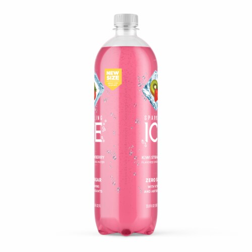 Sparkling Ice® Kiwi Strawberry Flavored Sparking Bottled Water Perspective: left