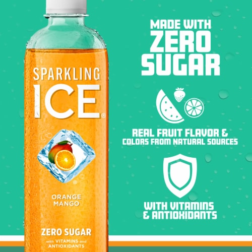Sparkling Ice 6 Pack Zero Sugar Orange Mango Perspective: left