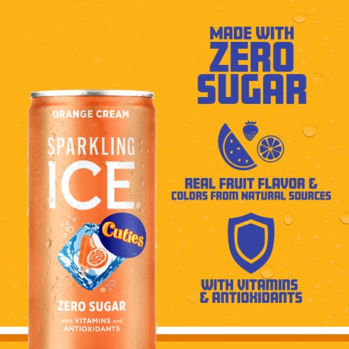 Sparkling Ice Cuties Orange Cream Sparkling Water Mini Cans Perspective: left