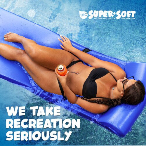 TRC Recreation Sunsation 1.75 Thick Foam Lounger Raft Pool Float, Indigo Blue Perspective: left