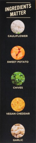 Sweet Earth Vegan Cauliflower Mac Frozen Meal Perspective: left