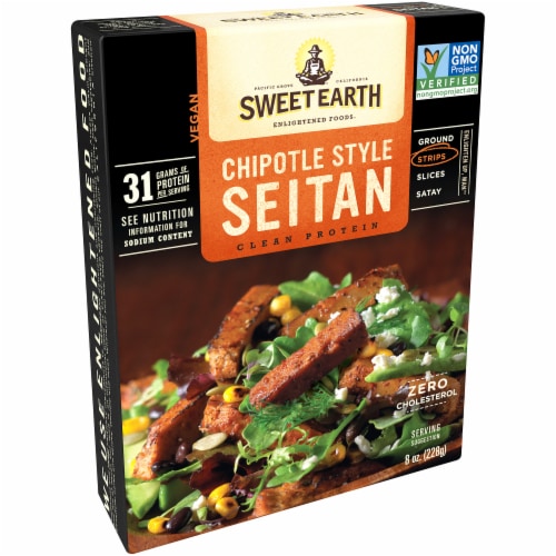 Sweet Earth Chipotle Style Seitan Strips Perspective: left