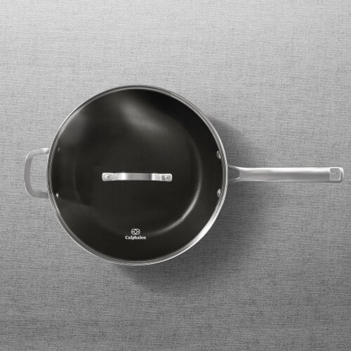 Calphalon Classic 12-In. Hard-Anodized Nonstick Jumbo Fryer Pan with Lid