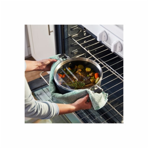 Calphalon Space-Saving Hard-Anodized Nonstick Cookware Set Perspective: left