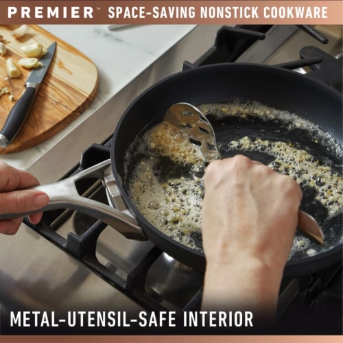 Calphalon Premier Space-Saving Hard-Anodized Nonstick 8-Piece Cookware Set | Cozymeal