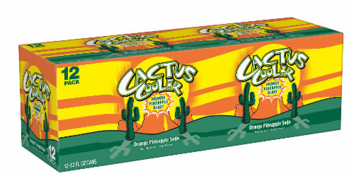 Cactus Cooler Orange Pineapple Blast Soda Cans Perspective: left