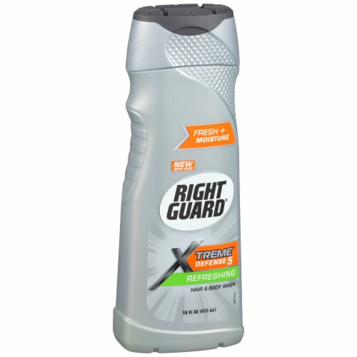 Right Guard Xtreme Defense 5 Refreshing Scent Hair & Body Wash Perspective: left