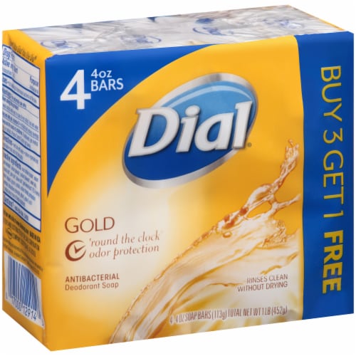 Dial Gold Antibacterial Deodorant Soap Bars Perspective: left
