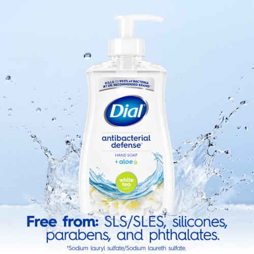 Dial Complete® White Tea Liquid Antibacterial Hand Soap Perspective: left