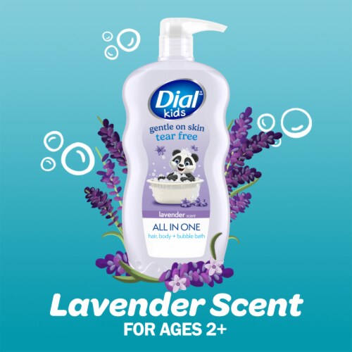Dial® Kids 3-in-1 Lavender Scented Body+Hair+Bubble Bath Perspective: left