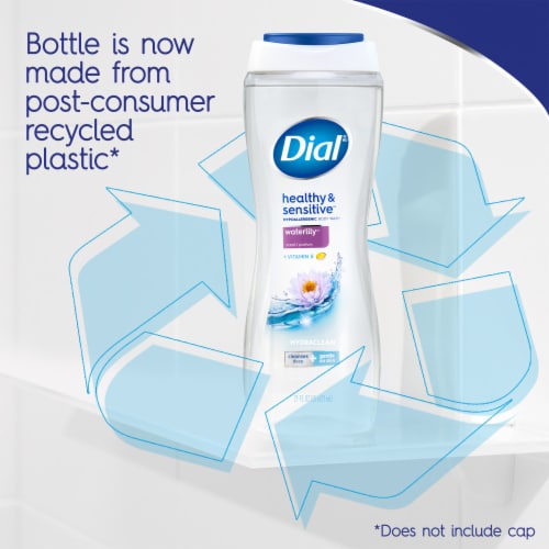 Dial® Clean + Gentle Waterlily Body Wash Perspective: left