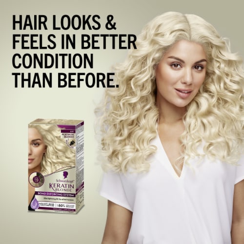 Schwarzkopf® Keratin Blonde 001 Platinum Blonde Kit Perspective: left