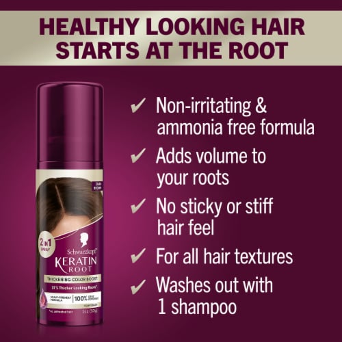 Schwarzkopf Keratin Root Thickening Color Boost - Dark Brown Perspective: left
