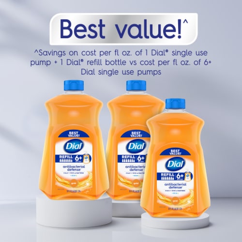 Dial Antibacterial Defense Liquid Hand Soap Refill Gold Antibacterial Dermatologist Tested 52 fl oz Harris Teeter