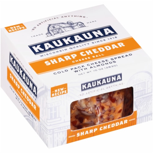 Kaukauna Sharp Cheddar Cheese Ball Perspective: left