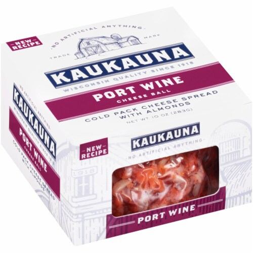 Kaukauna Port Wine Cheese Ball Perspective: left