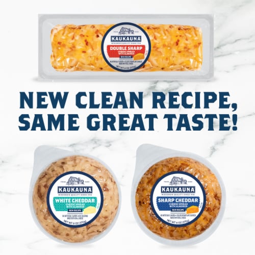 Kaukauna White Cheddar Spreadable Cheese Ball Perspective: left