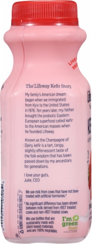 Lifeway® Strawberry Probiotic Low Fat Kefir Drink Perspective: left
