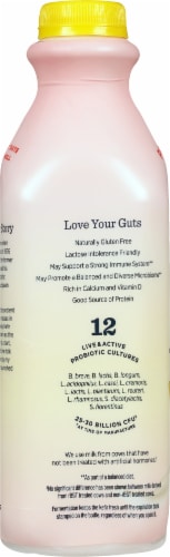 Lifeway Banana Strawberry Probiotic Low Fat Kefir Drink Perspective: left