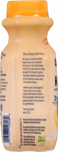 Lifeway® Peach Probiotic Low Fat Kefir Drink Perspective: left