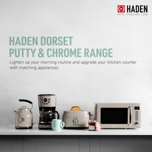 Haden Dorset Stainless Steel Cordless Electric Kettle - Putty Perspective: left