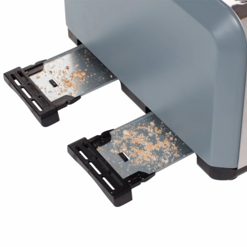Haden Perth 4-Slice Wide Slot Toaster - Slate Grey Perspective: left