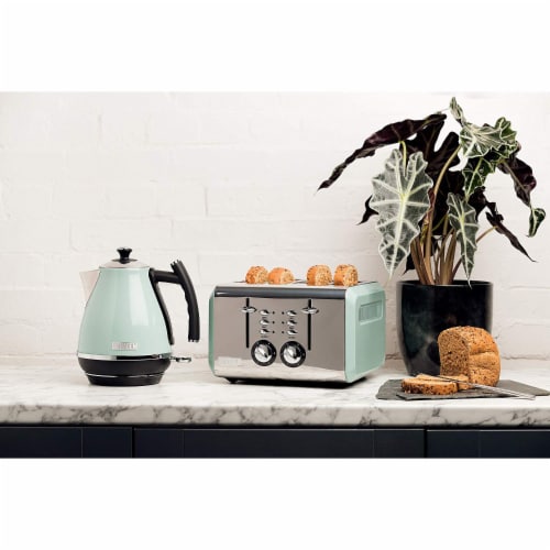 Haden Cotswold Stainless Steel Cordless Electric Kettle - Sage Green Perspective: left